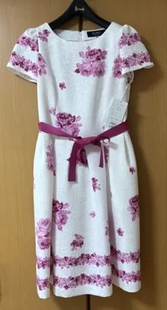 エムズグレイシー☆ 小花ジャガード リボンワンピース ピンク☆希少