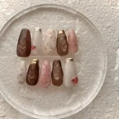 【バレンタイン】よくばりハートのネイルチップ10個セット