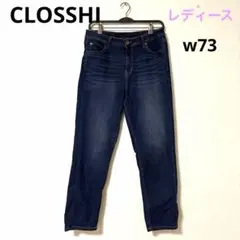 CLOSSHI レディース デニムパンツ インディゴブルーのサムネイル