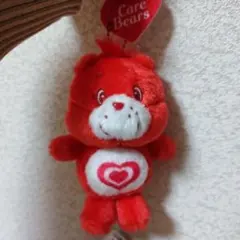 ケアベア ハートチャーム付きマスコット 赤 レッド