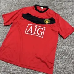 NIKE 07-08 マンチェスターユナイテッド ユニフォーム AIG 赤M - メルカリ