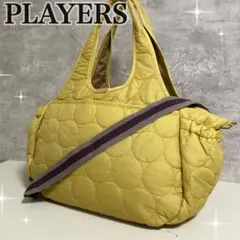 PLAYERS プレイヤーズ 自由が丘 ナイロンキルティング トートバッグ 黄色のサムネイル