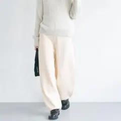 新品タグ付き coca ルーズワイドニットパンツ　ワイドパンツ M