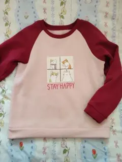 140cm 長袖シャツ 裏起毛 女の子