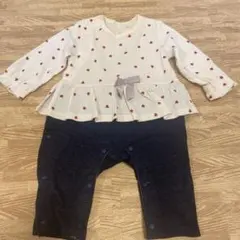 ハート模様ロンパース　サイズ60〜70