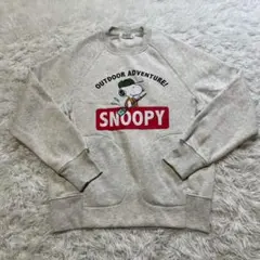 PEANUTS ピーナッツSNOOPYスヌーピー裏起毛トレーナーworkman
