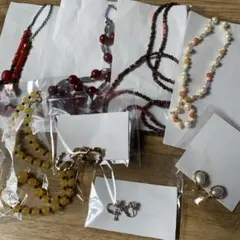 カジュアルビーズネックレス他セット