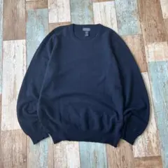 ランズエンド カシミヤニット 90s ネイビー Ｍ セーター 古着