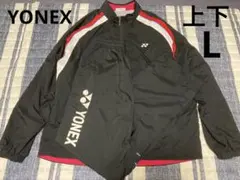 YONEX ジャケット パンツセット 黒/赤/白　L