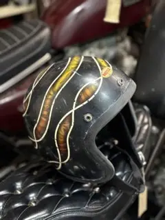 『専用出品』カスタムペイント　ヘルメット　新品未使用品　60s 70s カスタムペイント BELL フレイムス｜飴色塗装店