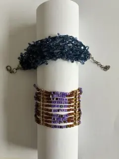 ビーズのブレスレット2点セット