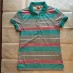 Puma ストライプポロシャツ Sサイズ