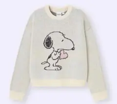 GU スヌーピー ニットセーター Mサイズ クリーム色