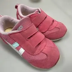 15cm ASICS ベビーシューズ ピンク マジックテープ