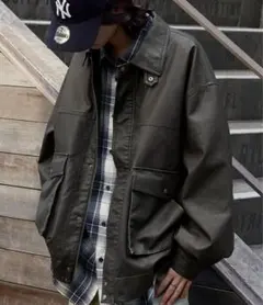 オーバーサイズヴィンテージライクブルゾン