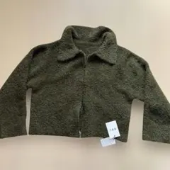 新品タグ付 オリーブグリーン フリース ボアジャケット Fサイズ