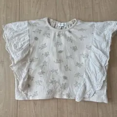 mamaraku 花柄フリル袖トップス 90cm