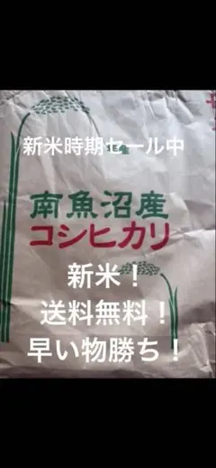 新米8年産！農家直売！南魚沼産塩沢地区 コシヒカリ精米５キロ