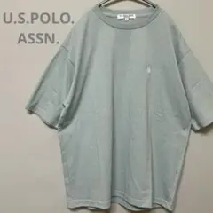 U.S.POLO.ASSN.Tシャツ　ポロ刺繍 BIG ライムグリーン　ミント