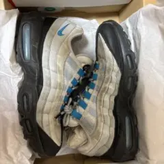 未使用品 20年 NIKE エアマックス 95 レザーブルー US10 28㎝ - メルカリ