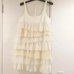 snidel ワンピース 【最終値下げ】ホワイトチュール スナイデル　春ワンピ