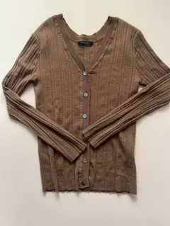 マカフィーのブラウンカーディガンVネックトゥモローランドビームスニットウール