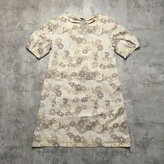 【chocol raffine robe】 花柄ワンピース 半袖 総柄 Aライン