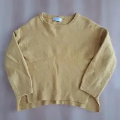SLOBE IENA　 長袖ニット　ウール100% 　イエロー　フリー