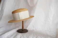 帽子作家tefhatカンカン帽麦わら帽子試着のみ - メルカリ