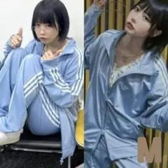 超希少★美品 アディダス ベッケンバウアートラックジャケット 水色白XL相当