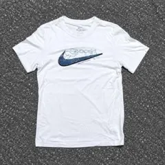 90s 00s nike tシャツ デカロゴ y2k 短丈 ホワイト 円堂守