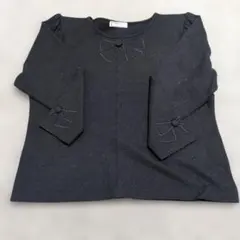 Yves Saint Laurent リボン刺繍 ブラック フレア袖 トップス
