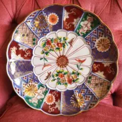 有田焼☆大聖寺古伊万里☆奇玉宝鼎之珍☆金蘭手菊花紋☆大皿１枚