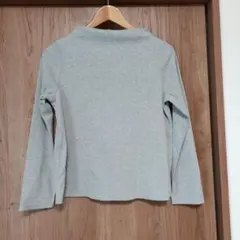 グレー リブ編み 長袖トップス　mystic