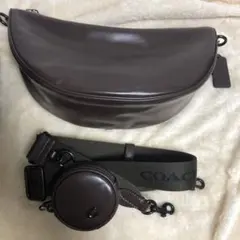 COACH ブラウン ボディバッグ