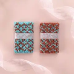 チョコミントカラーアクリルエコたわしセット