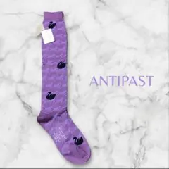 ANTIPAST パープル 白鳥柄 ニーハイソックスのサムネイル