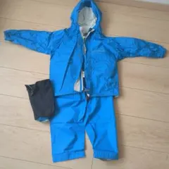 mont-bell レインスーツ(上下セット) 青　キッズ100