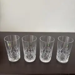 HOYAクリスタルガラス カットデザイン グラス 4個セット