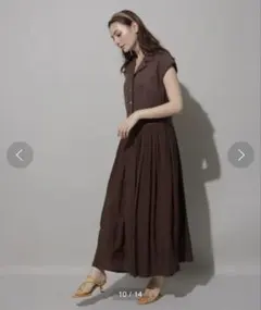 Rirandture ツイードドッキングフレアワンピース