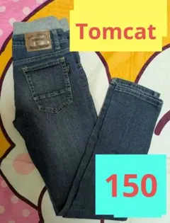 【最終価格】TOMCAT ダークブルー スリムフィットデニムパンツ　150