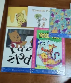 一番くじ 『くまのプーさん』 ポスターコレクション4枚、クリアフィル1枚