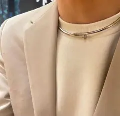 ✨大人ラグジュアリー✨釘モチーフネックレス ゴールド／シルバー 高見え