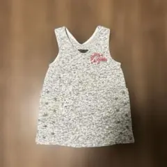 美品　グレー　ジャンスカ　ワンピース　裏起毛　90