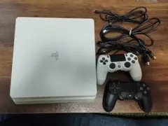 ホワイト PS4 本体 コントローラー2個付き