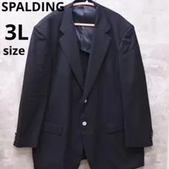 [美品]SPALDING ウール100% メンズジャケット 3L 大きめ