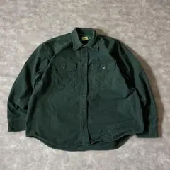 ヴィンテージ　90s Cabela's 緑コットンシャモアシャツ XLメンズ古着