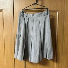 PAGE BOY グレー プリーツキュロットスカート ひざ丈 ボタン付き