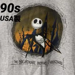 90sナイトメアビフォアクリスマス tシャツ ディズニー USA製 グレー L