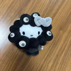万博EXPO2025 黒ミャクミャクなりきりぬいぐるみ　ハローキティ　カラビナ付